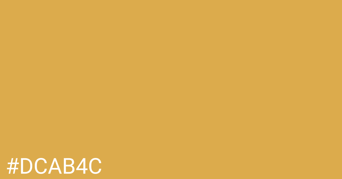 Hex color #dcab4c graphic