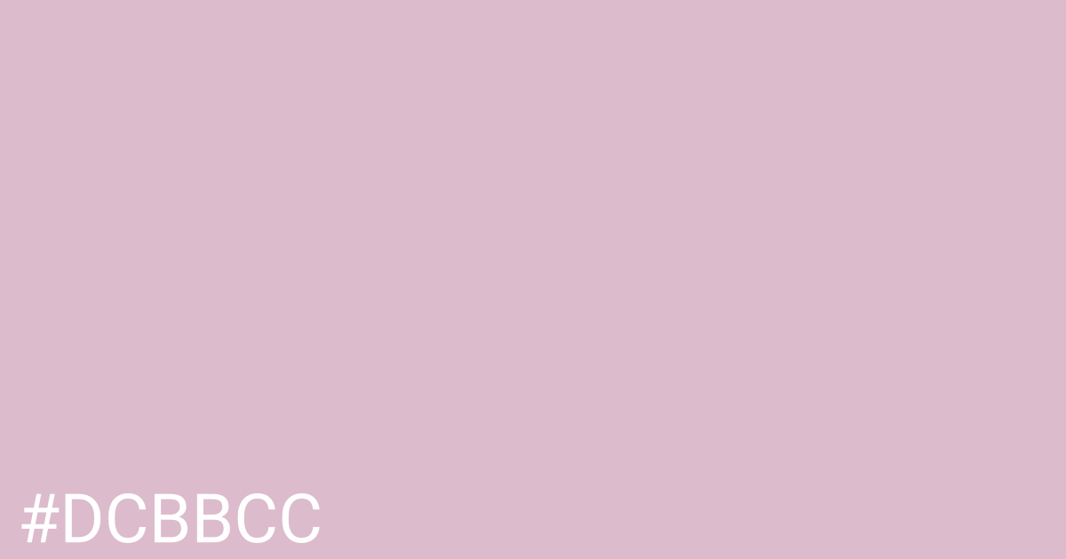 Hex color #dcbbcc graphic