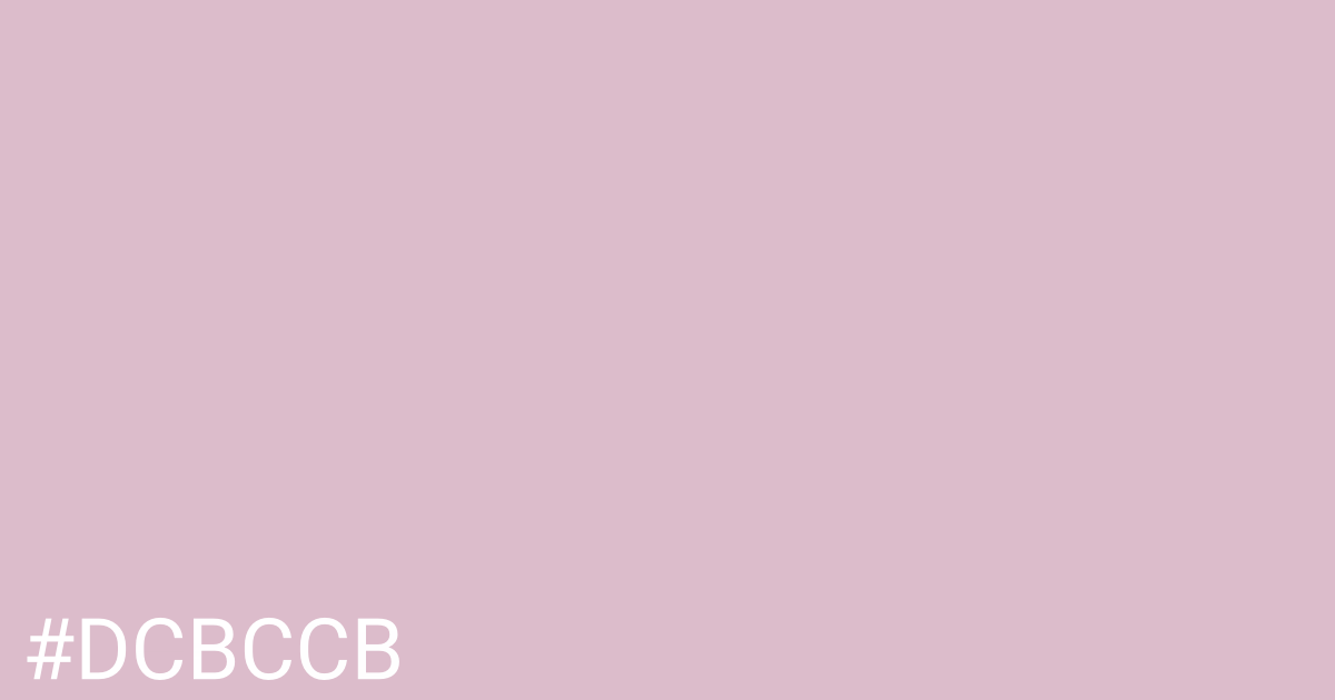 Hex color #dcbccb graphic