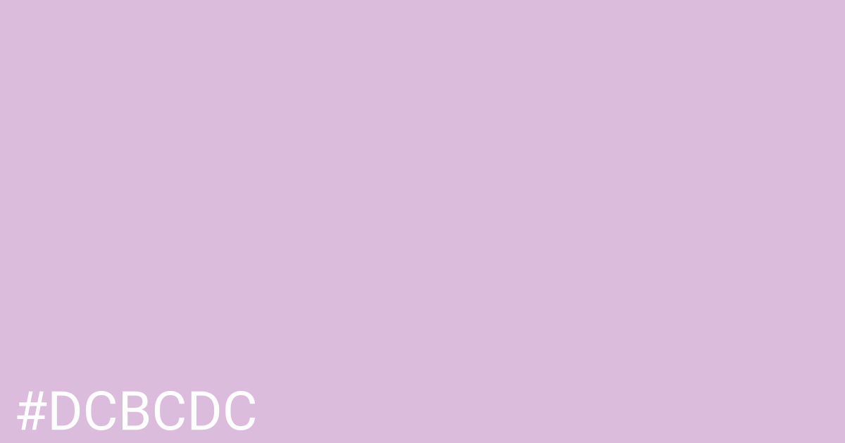 Hex color #dcbcdc graphic