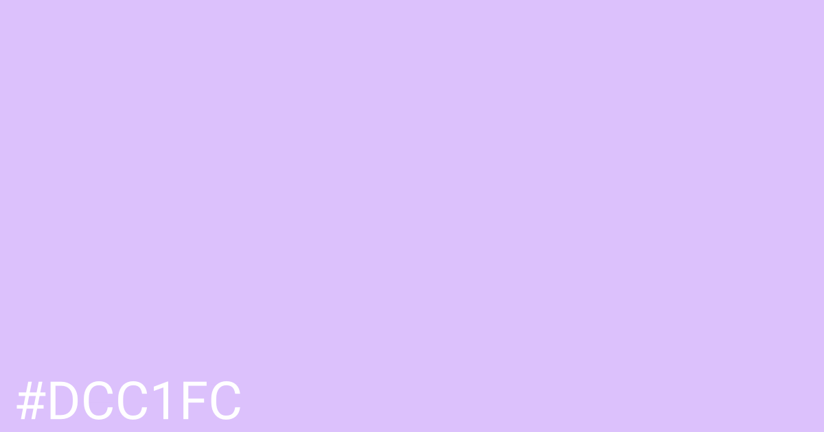 Hex color #dcc1fc graphic