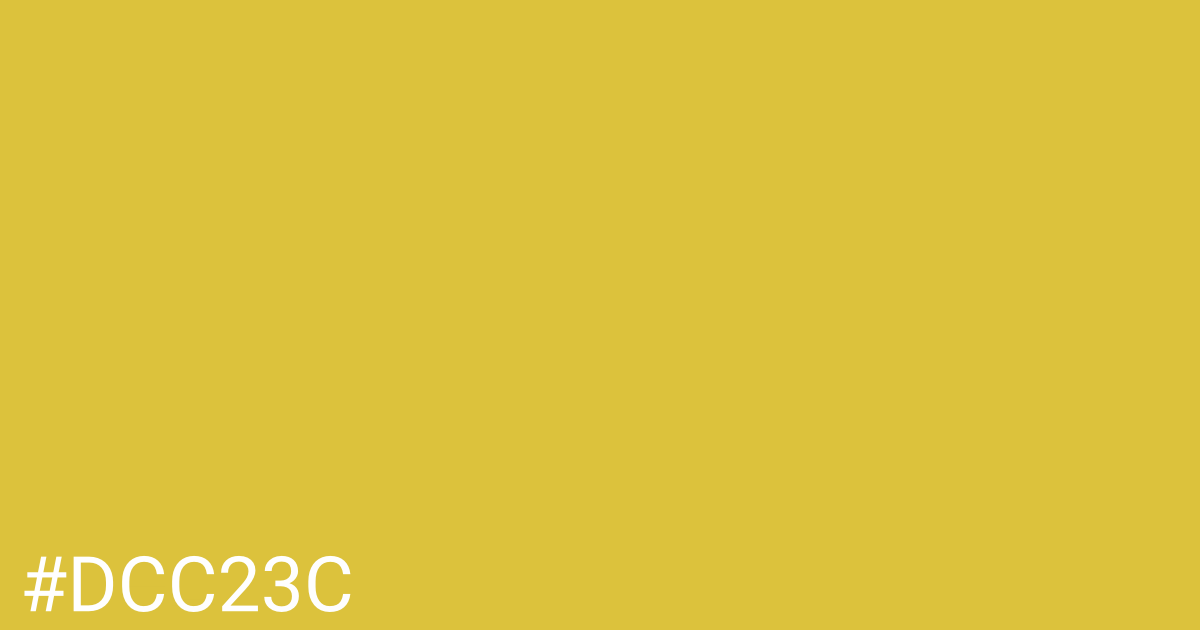 Hex color #dcc23c graphic