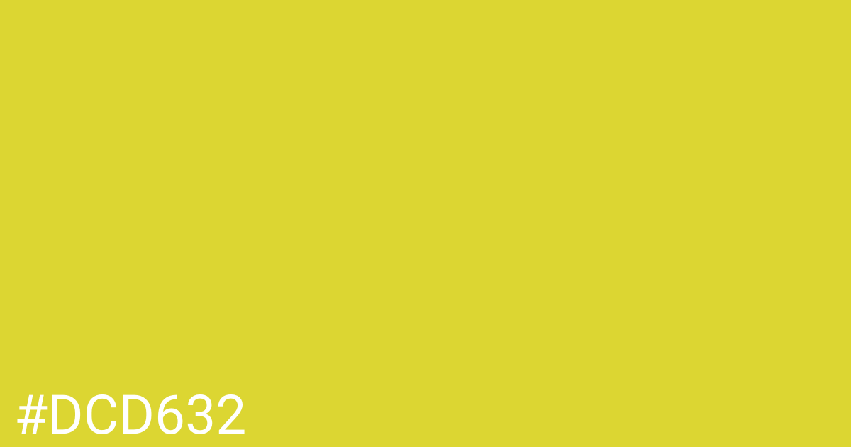 Hex color #dcd632 graphic