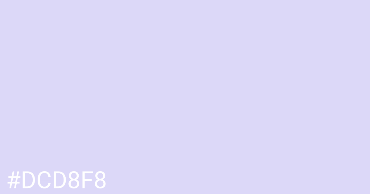 Hex color #dcd8f8 graphic