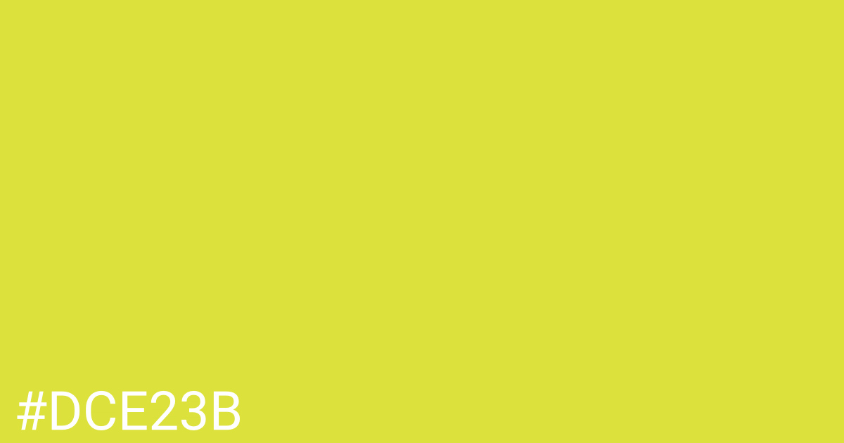 Hex color #dce23b graphic