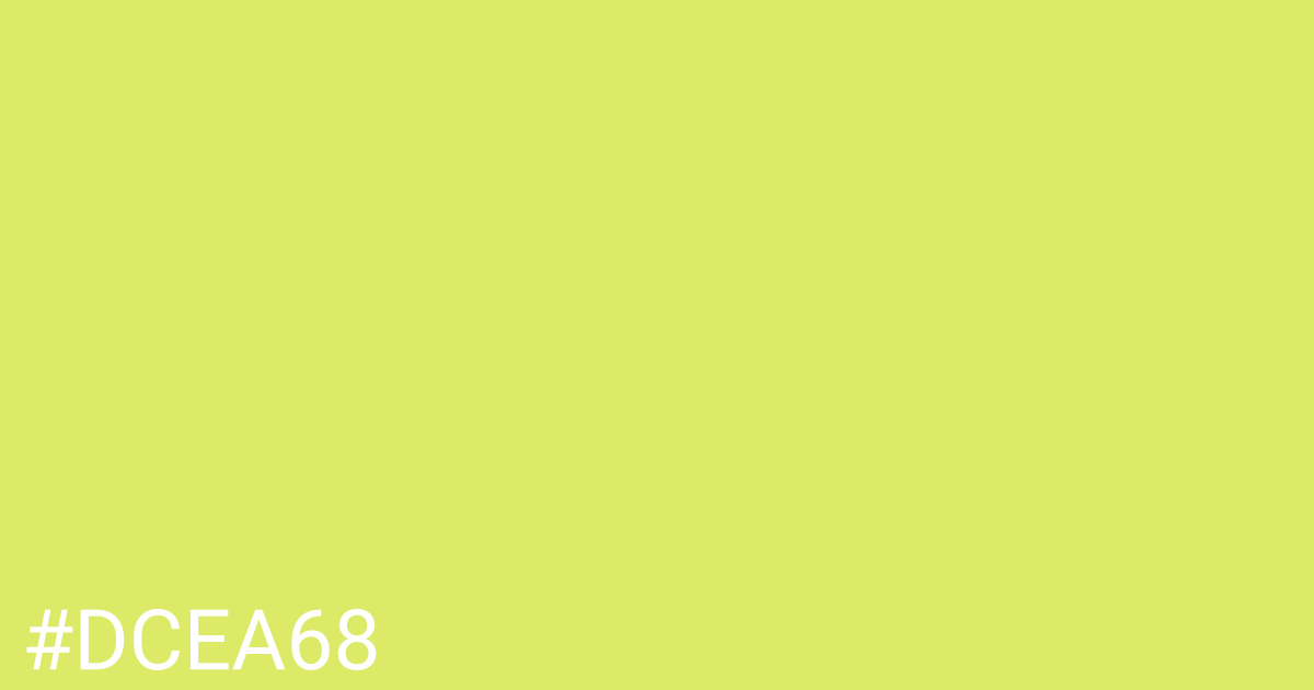 Hex color #dcea68 graphic