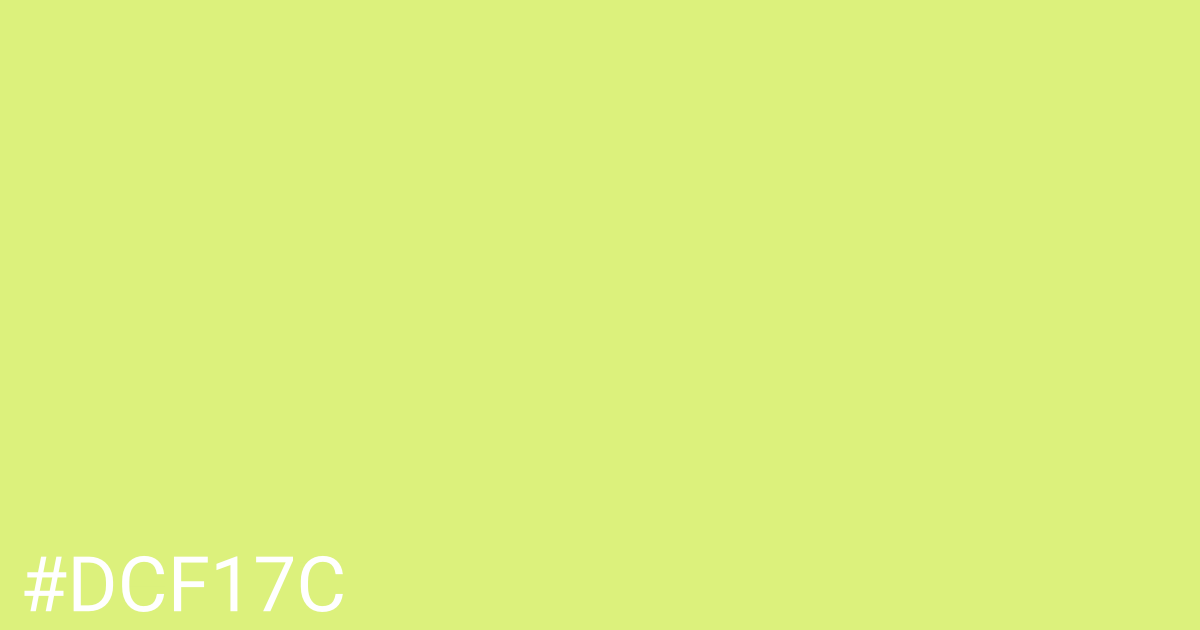 Hex color #dcf17c graphic