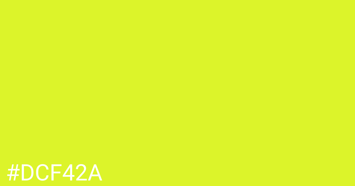 Hex color #dcf42a graphic