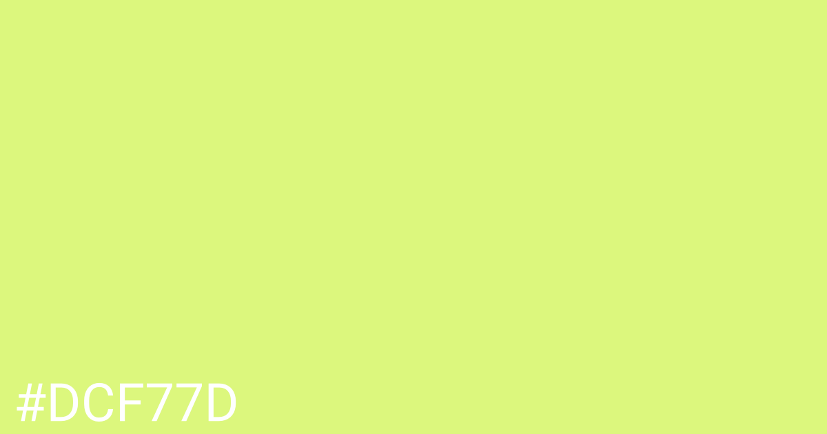 Hex color #dcf77d graphic