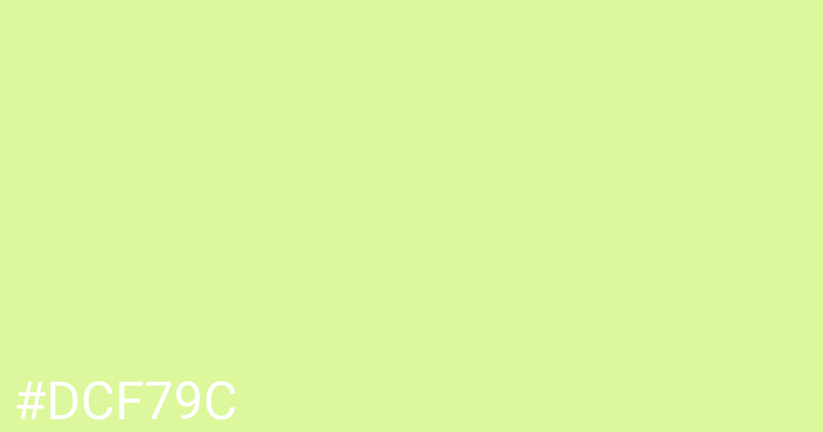 Hex color #dcf79c graphic