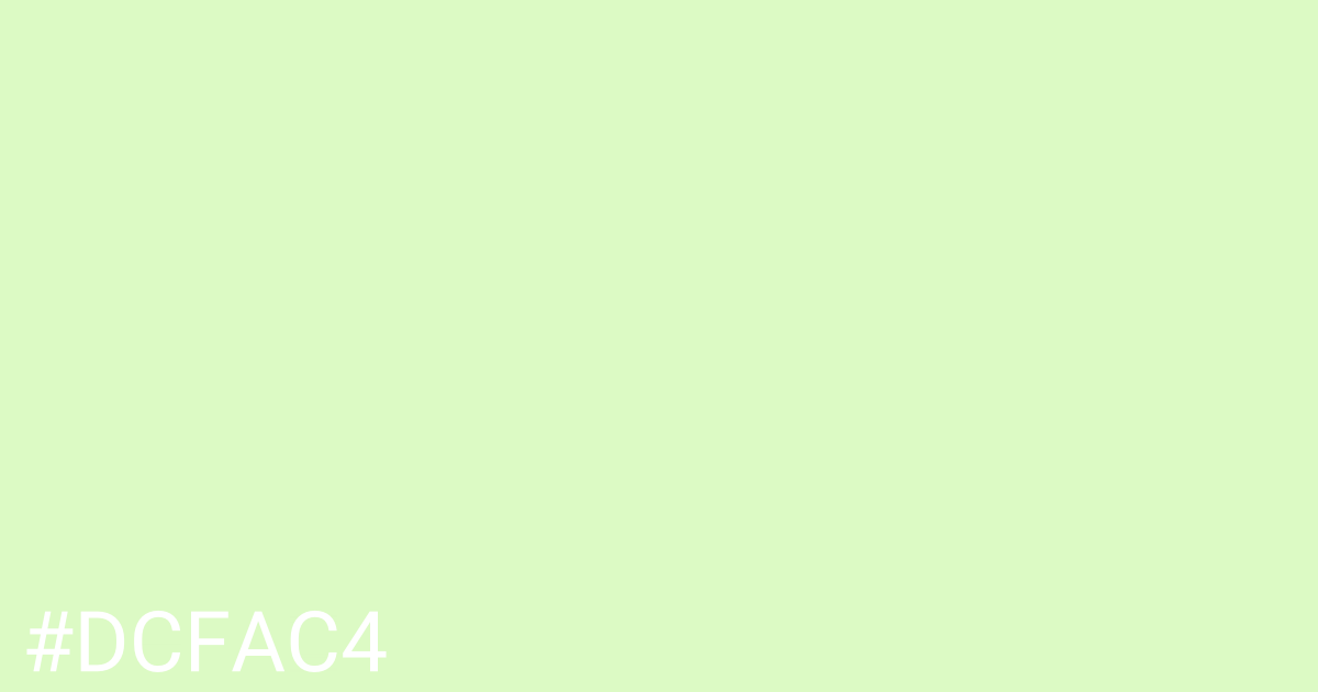 Hex color #dcfac4 graphic