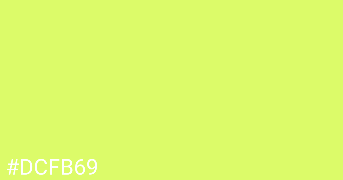 Hex color #dcfb69 graphic