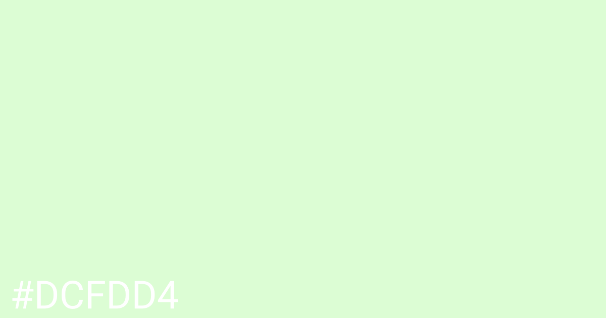 Hex color #dcfdd4 graphic