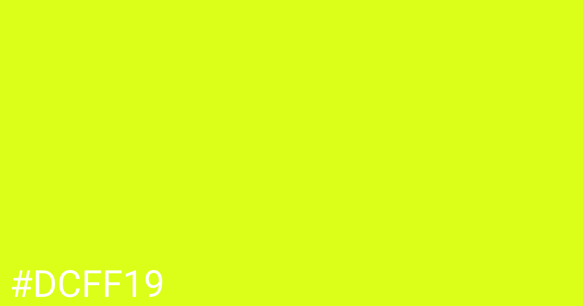 Hex color #dcff19 graphic