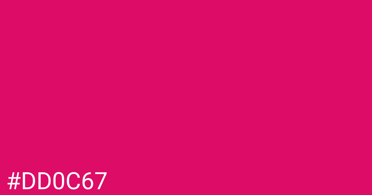 Hex color #dd0c67 graphic