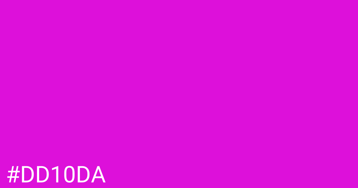 Hex color #dd10da graphic