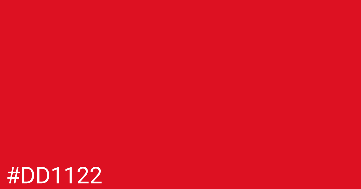 Hex color #dd1122 graphic