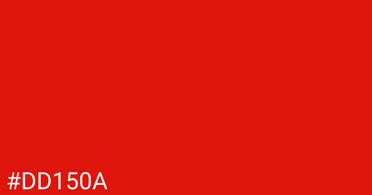 Hex color #dd150a graphic