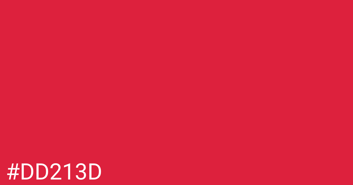 Hex color #dd213d graphic
