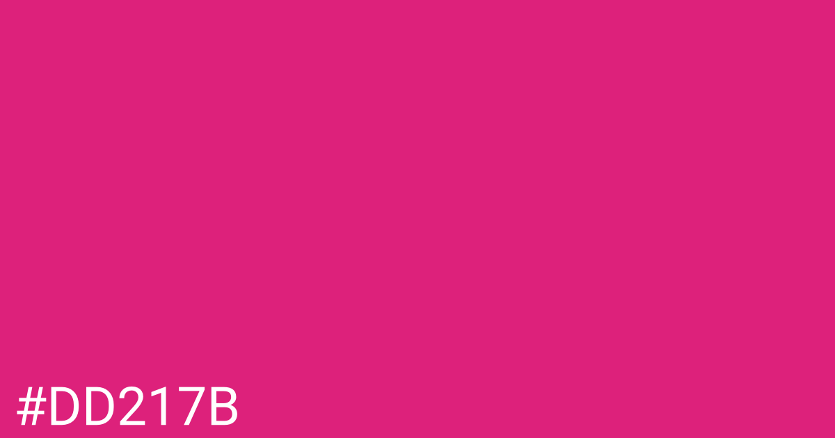 Hex color #dd217b graphic