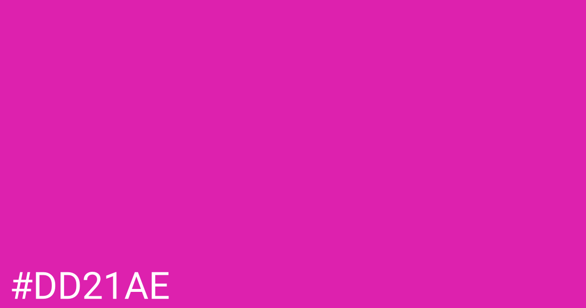 Hex color #dd21ae graphic