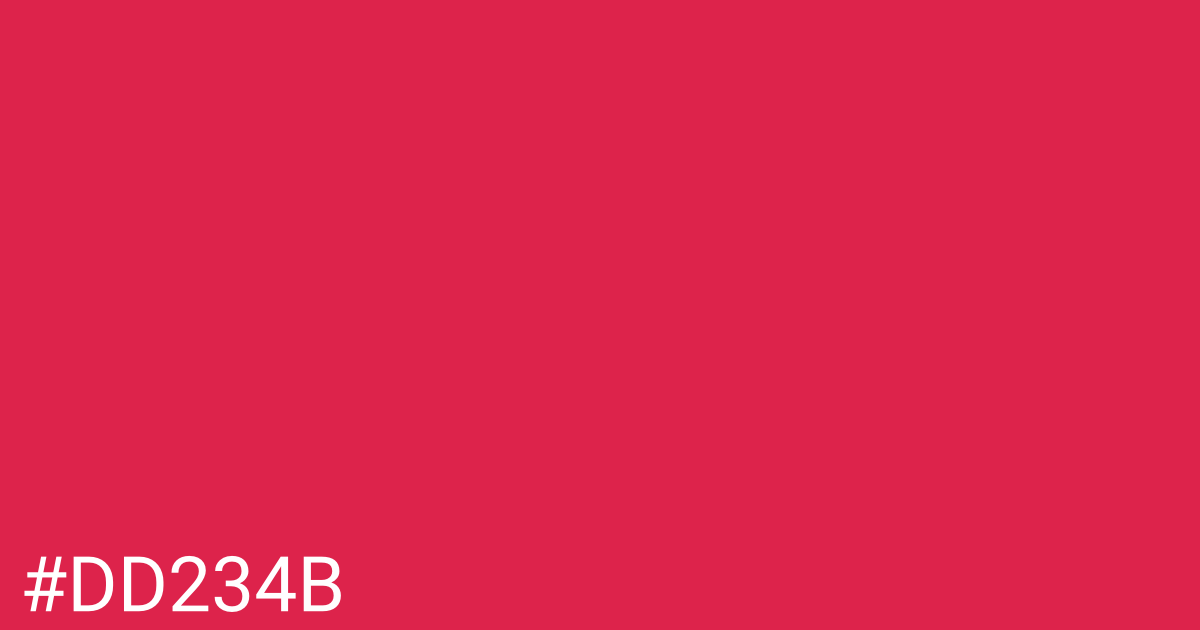 Hex color #dd234b graphic