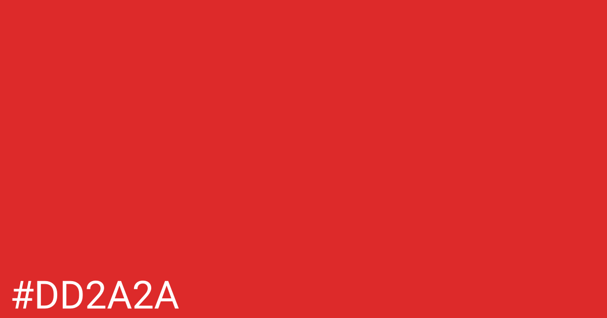 Hex color #dd2a2a graphic