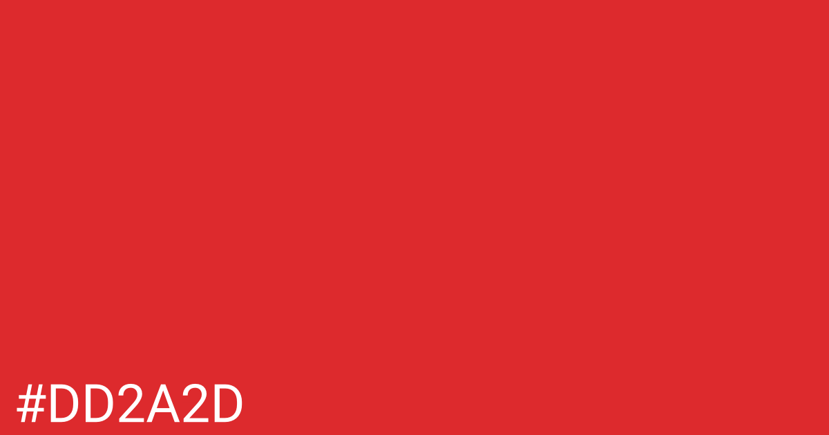 Hex color #dd2a2d graphic