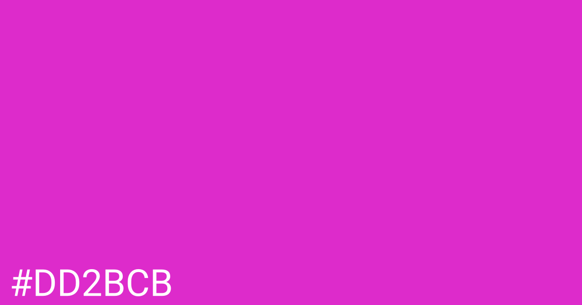 Hex color #dd2bcb graphic