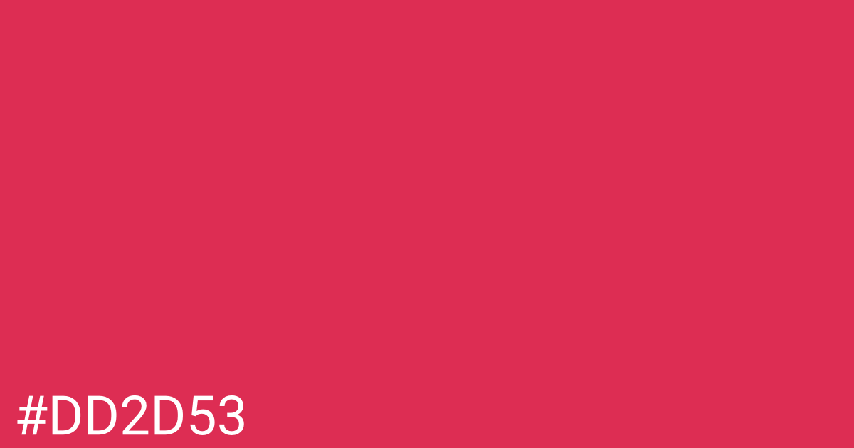 Hex color #dd2d53 graphic