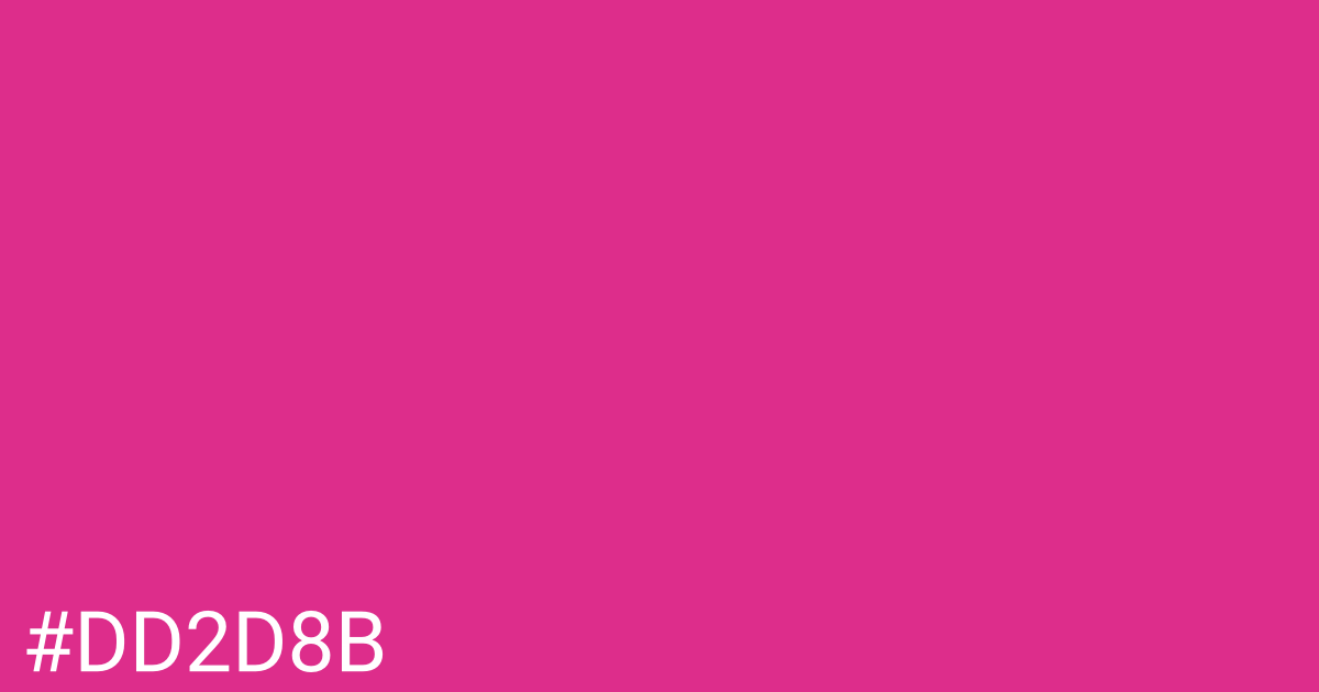Hex color #dd2d8b graphic
