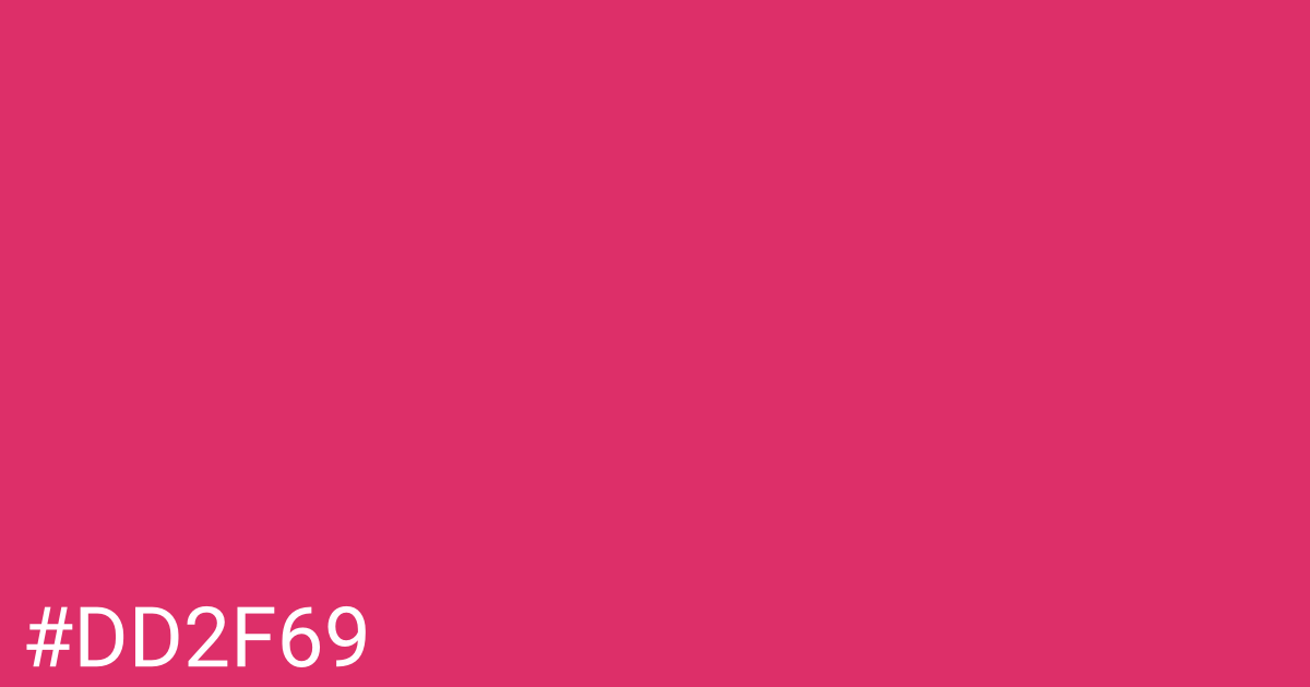 Hex color #dd2f69 graphic