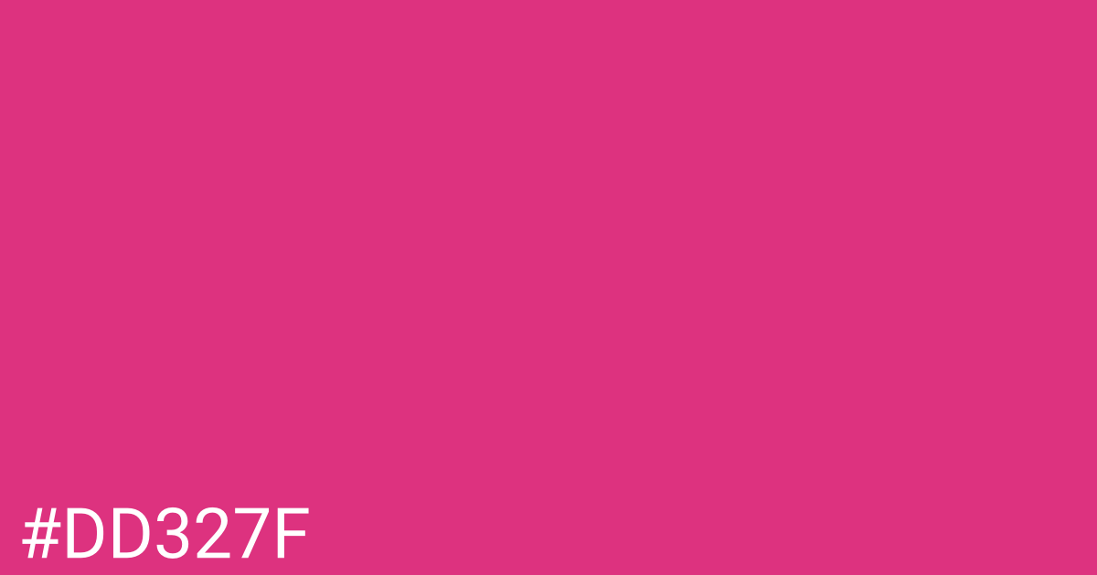Hex color #dd327f graphic
