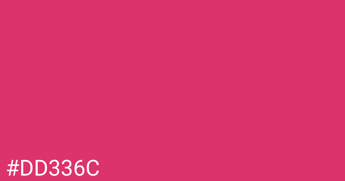 Hex color #dd336c graphic