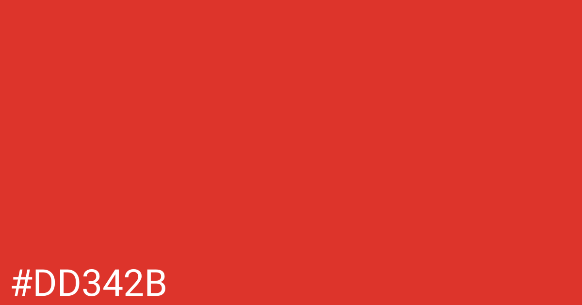 Hex color #dd342b graphic
