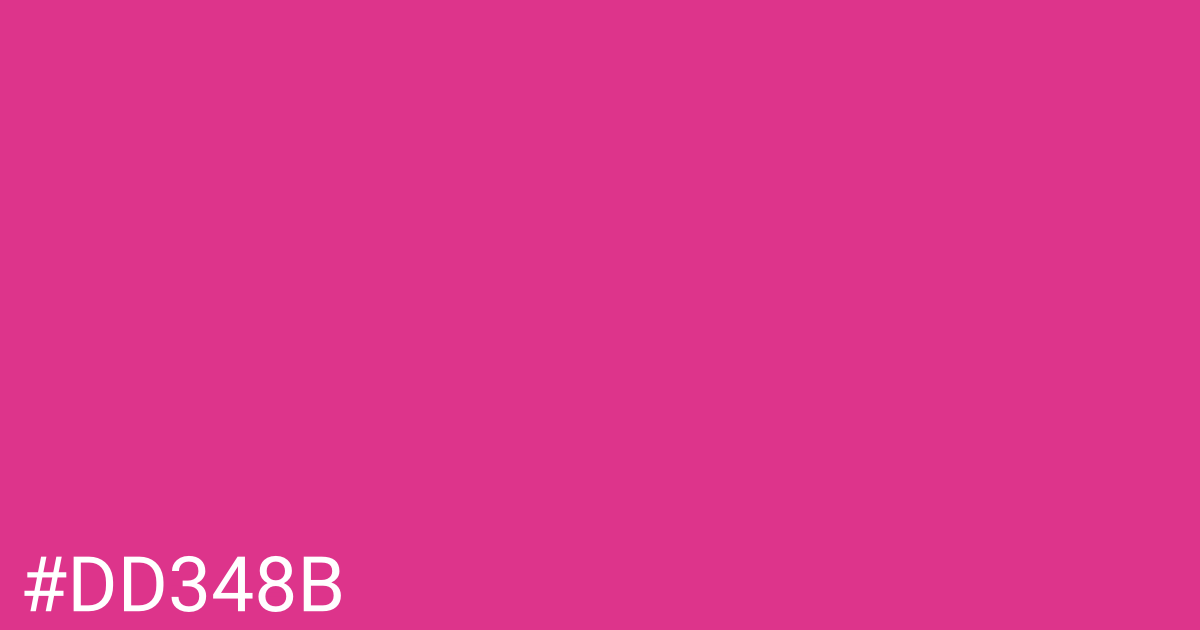 Hex color #dd348b graphic