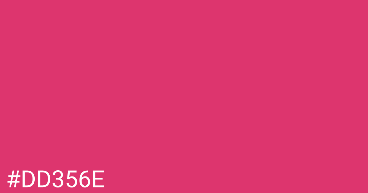Hex color #dd356e graphic
