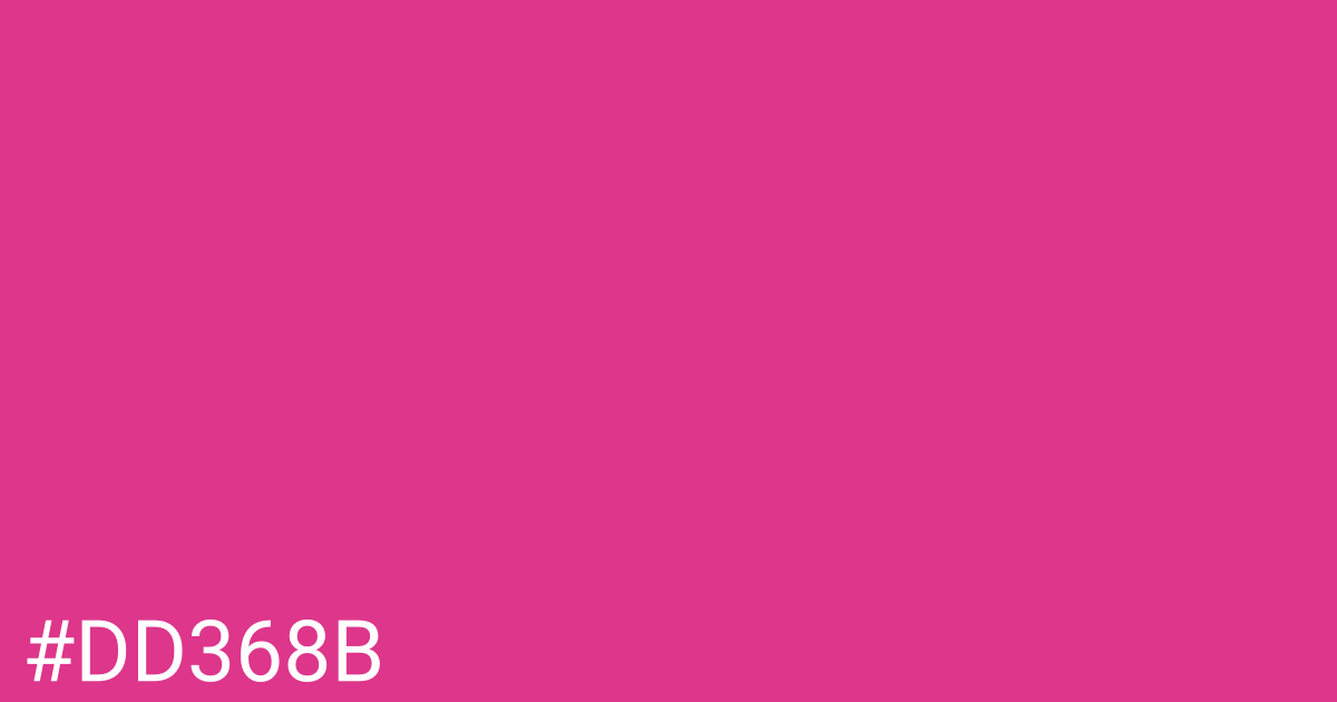 Hex color #dd368b graphic