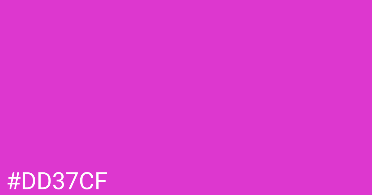 Hex color #dd37cf graphic