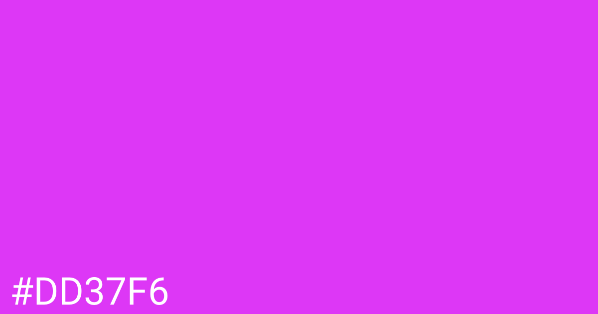 Hex color #dd37f6 graphic