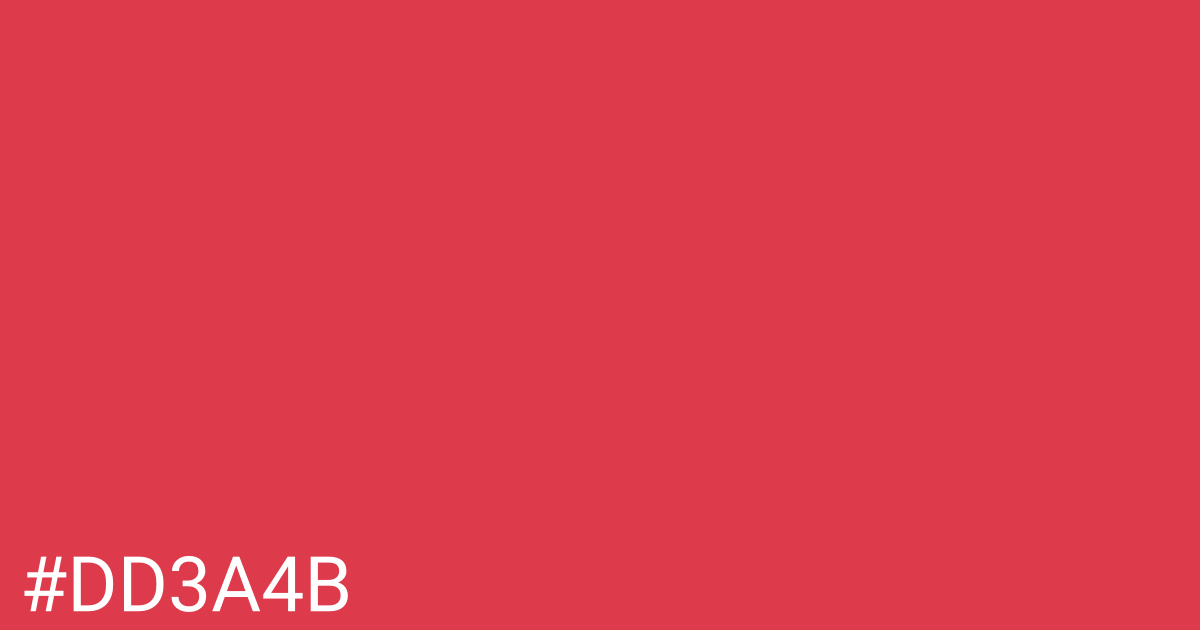 Hex color #dd3a4b graphic