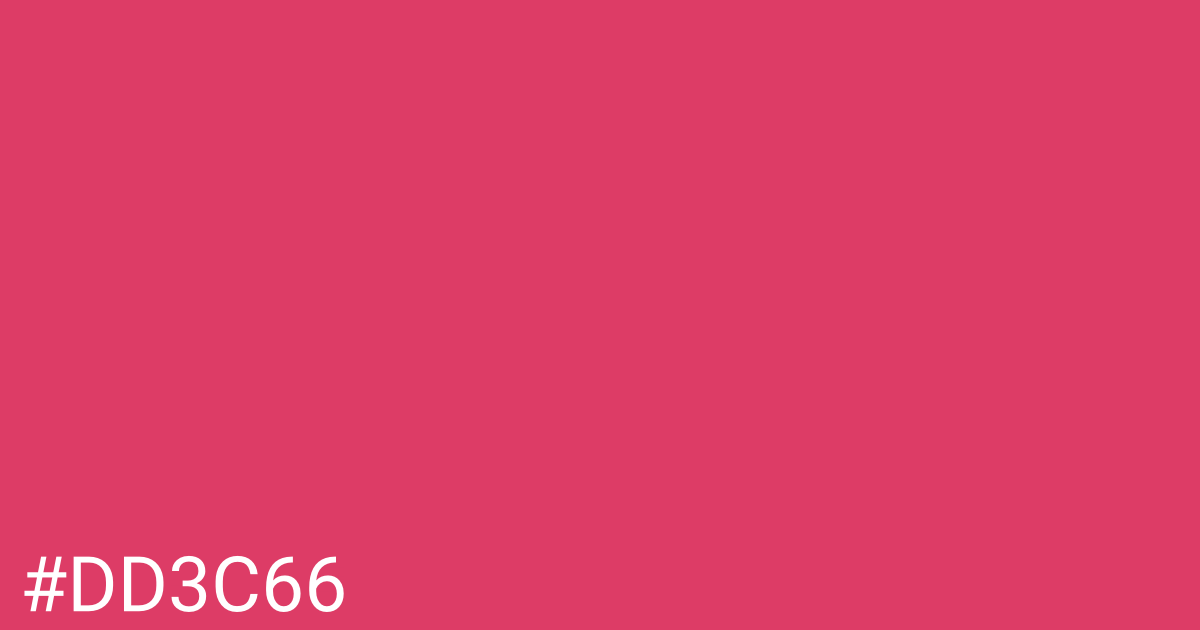 Hex color #dd3c66 graphic