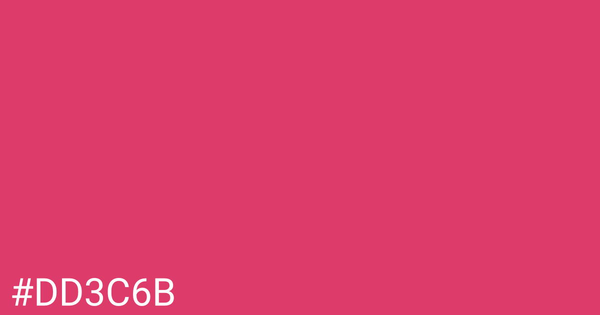 Hex color #dd3c6b graphic