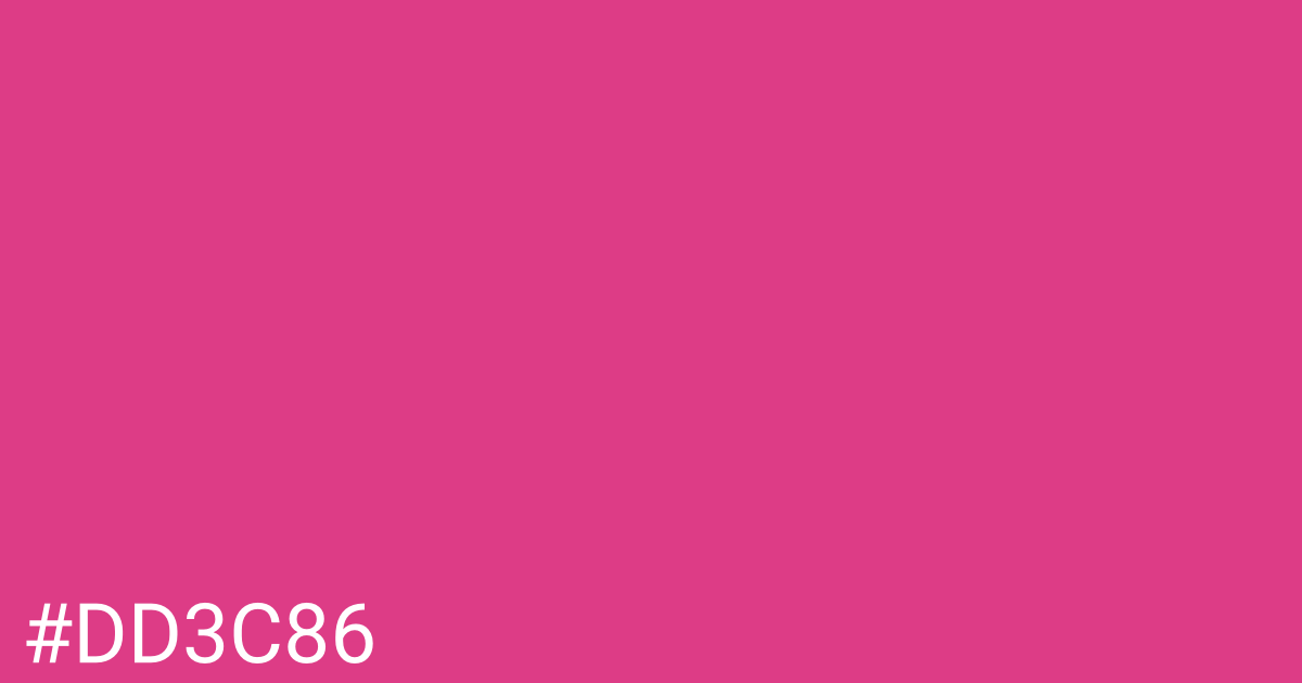 Hex color #dd3c86 graphic