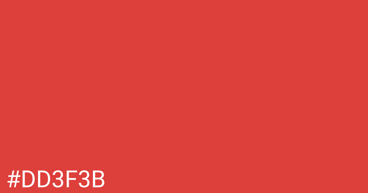 Hex color #dd3f3b graphic
