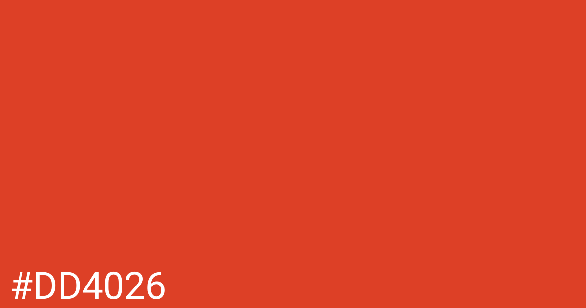 Hex color #dd4026 graphic