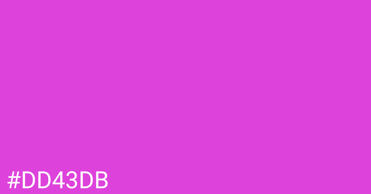 Hex color #dd43db graphic