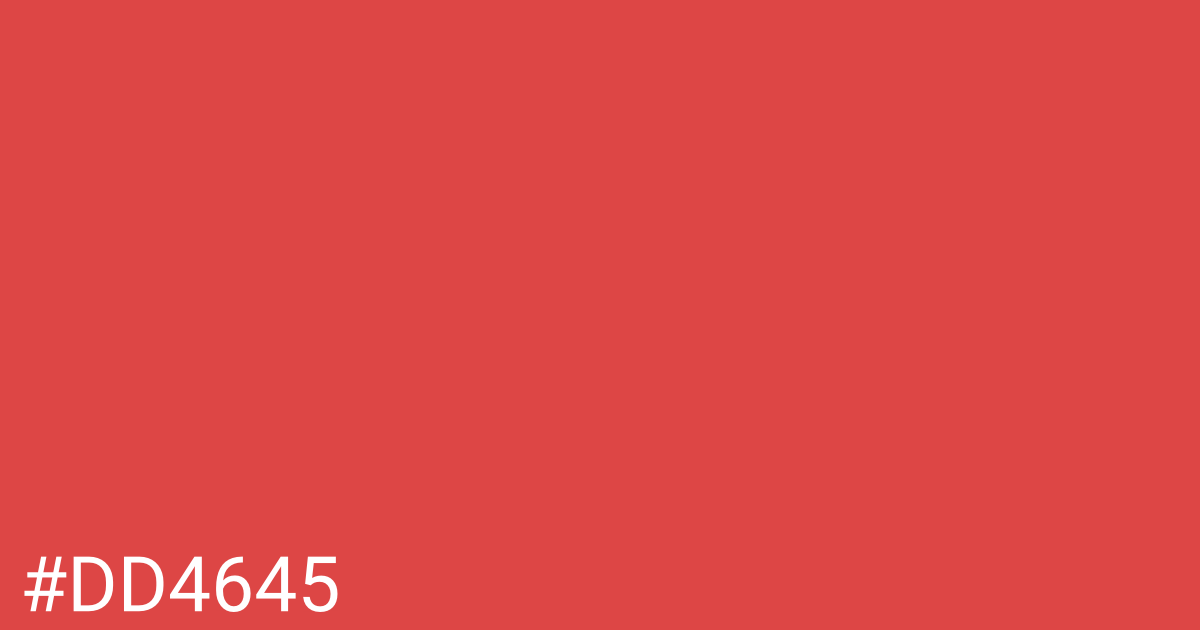 Hex color #dd4645 graphic