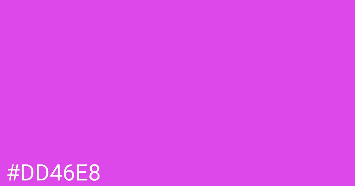 Hex color #dd46e8 graphic