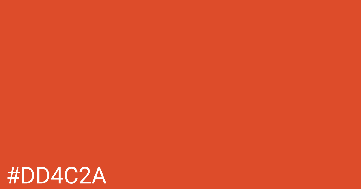 Hex color #dd4c2a graphic
